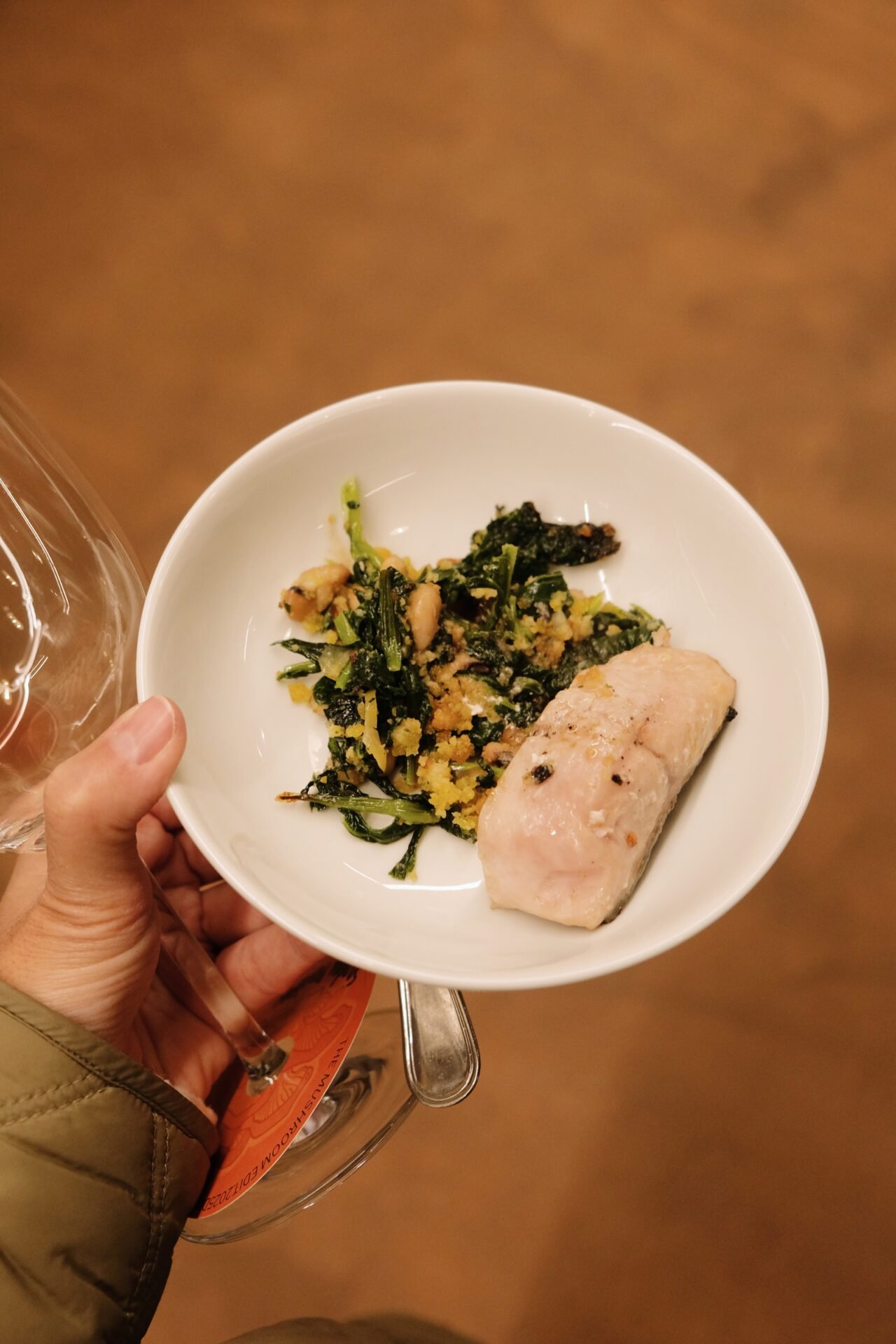 Truta em cama de migas