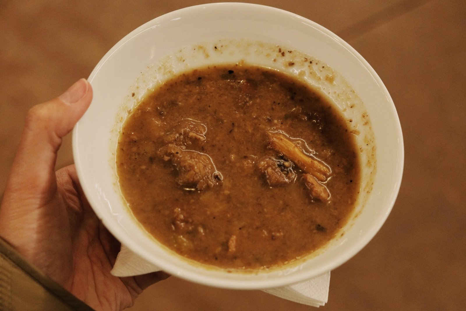 Feijoada e sopa de cogumelos